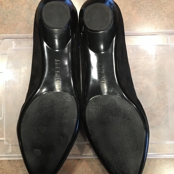 ALFANI Black Suede Pointed Toe Flat w/Flower embellishment, Women’s Size 10 - Picture 7 of 9